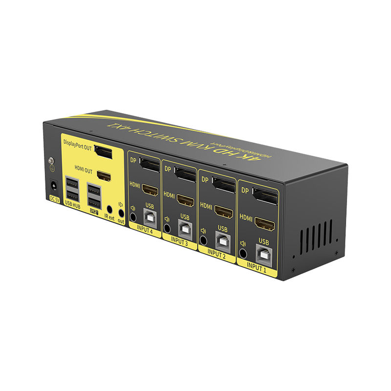 深工SG DH41 4進(jìn)2出4K DP+HDMI雙通道KVM切換器